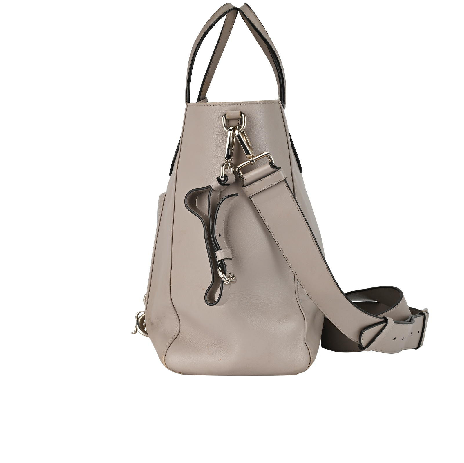 Cannage Baby Changing Bag, &pound;750, Handbags, Taupe, Leather, Bottom view